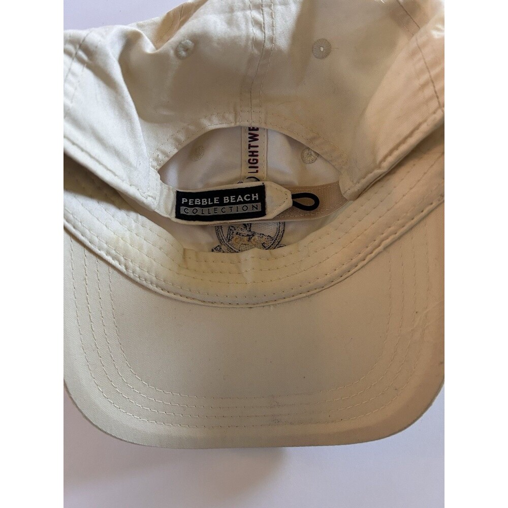 Pebble Beach Golf Links Hat Ahead Ball Cap Adjustable Cream Tan Vintage 1919 - Picture 4 of 9